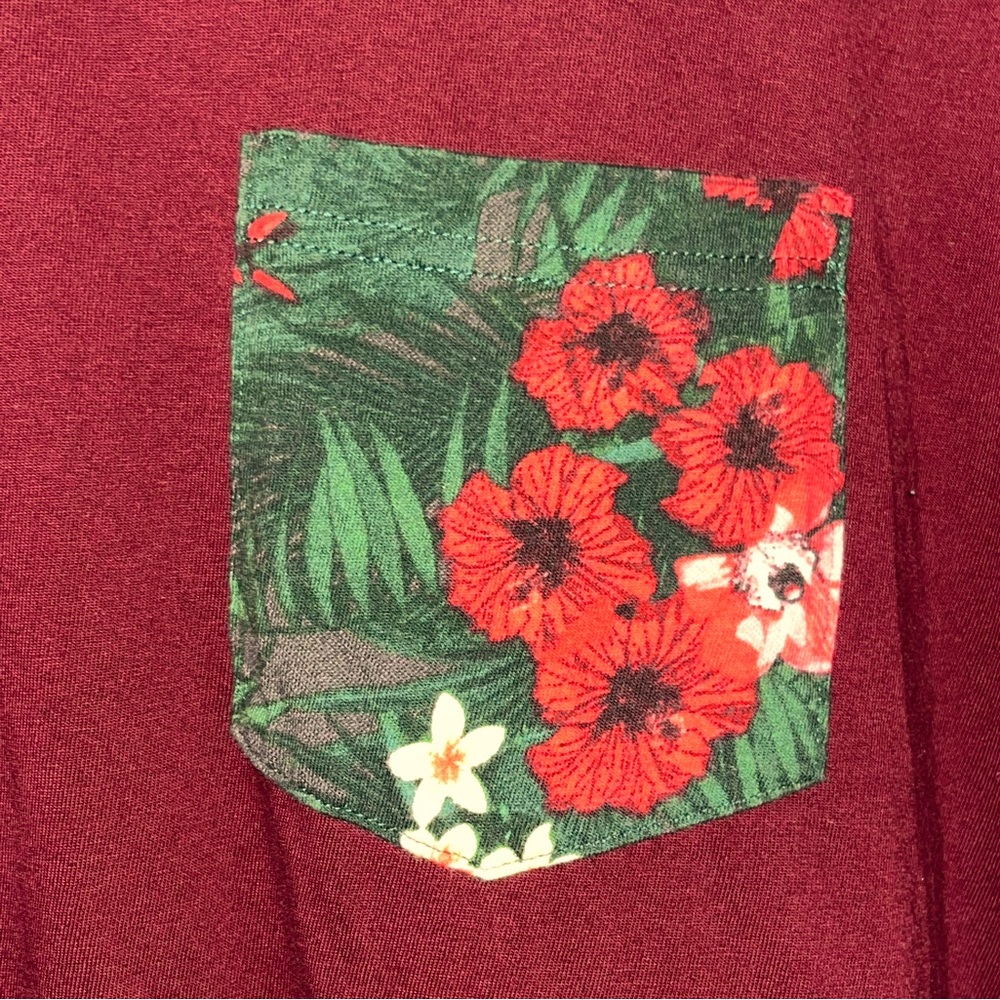 Men’s Short Sleeve Floral Pocket TShirt - Picture 2 of 4